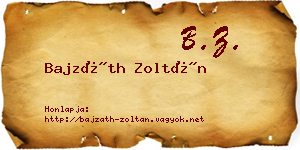 Bajzáth Zoltán névjegykártya