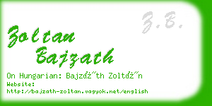 zoltan bajzath business card